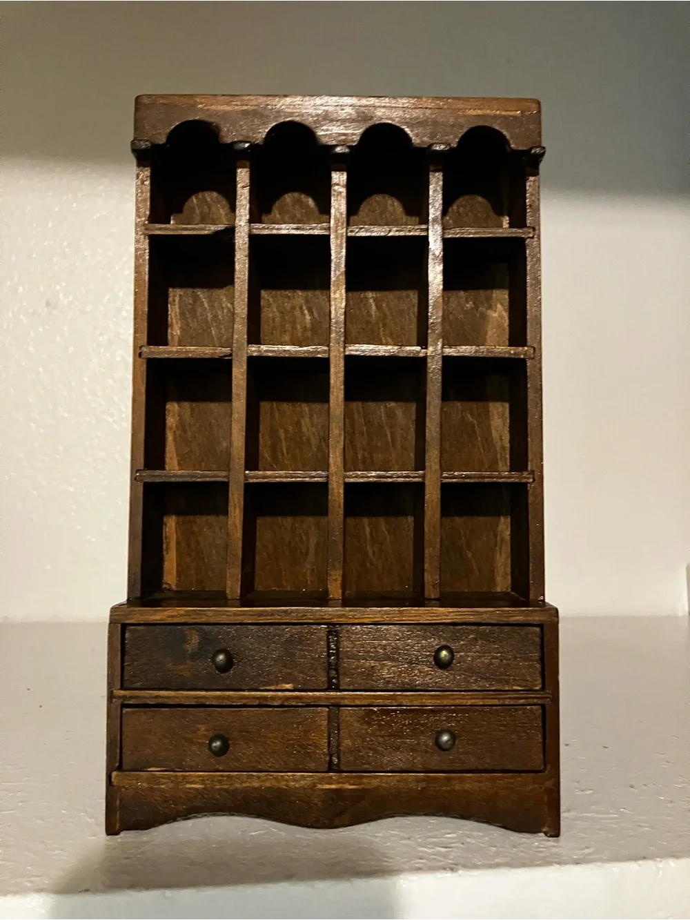 Miniature wooden display cabinet or hutch